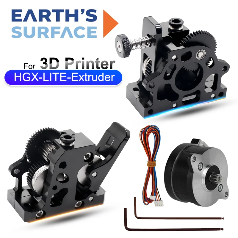 Direct Drive Dual Gear Extruder High Speed - HGX LITE Dual Gear Hard Steel